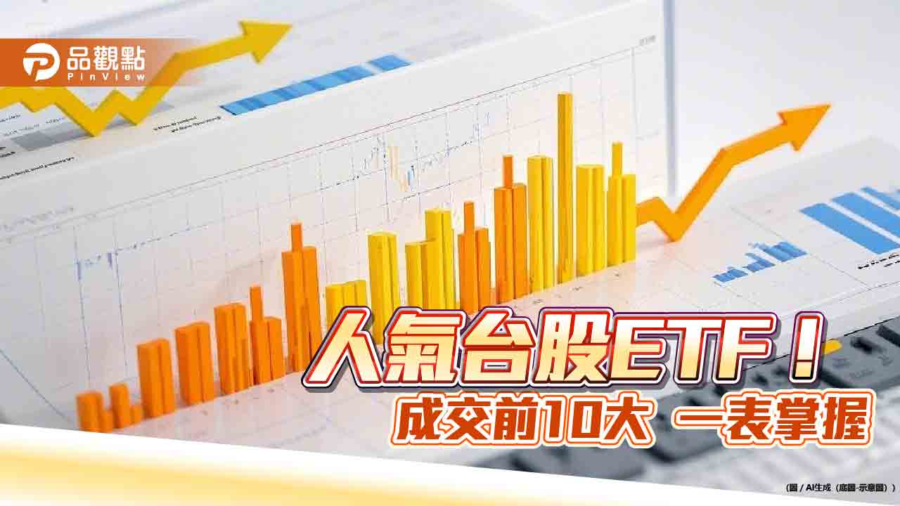 台股ETF熱門成交10檔出列!00919居冠 投資人越跌越買
