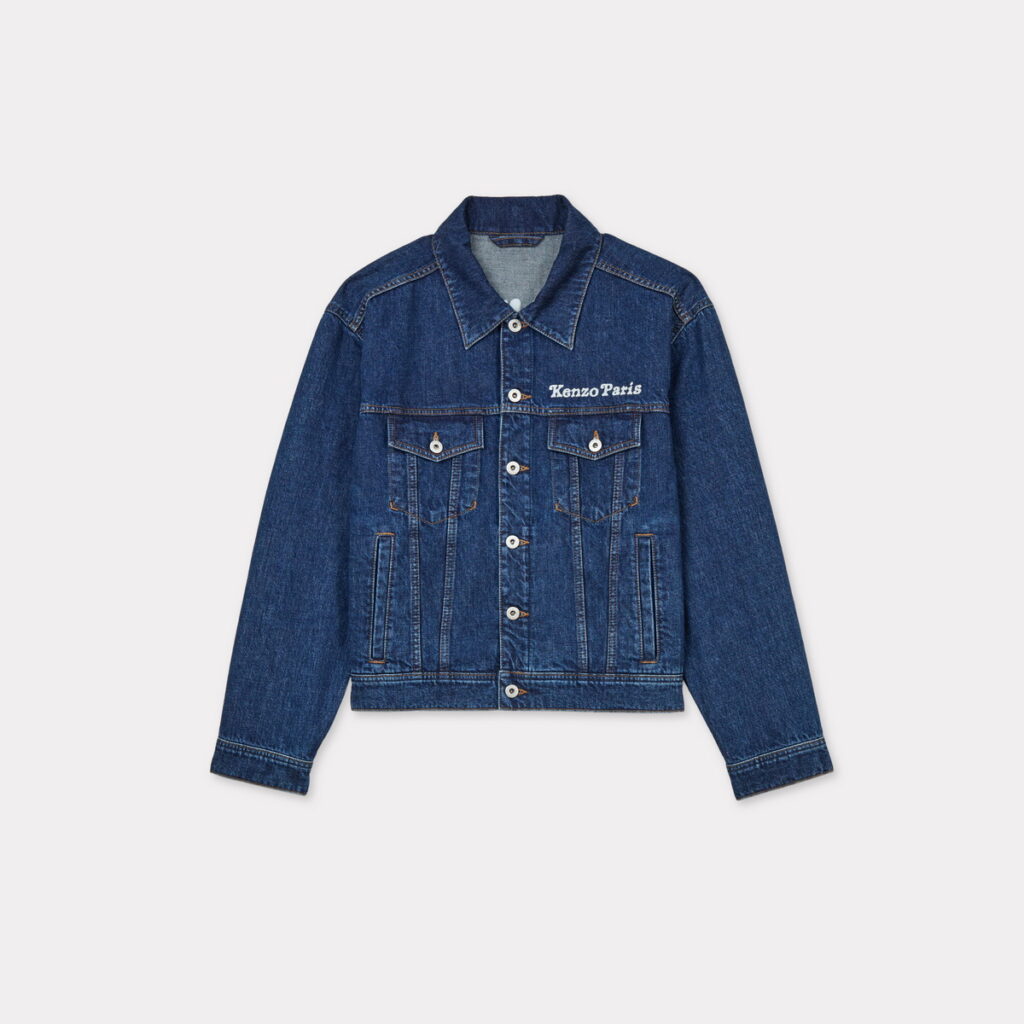 微風信義-KENZO VERDY石洗藍波普花藝丹寧外套 推薦價34,300元