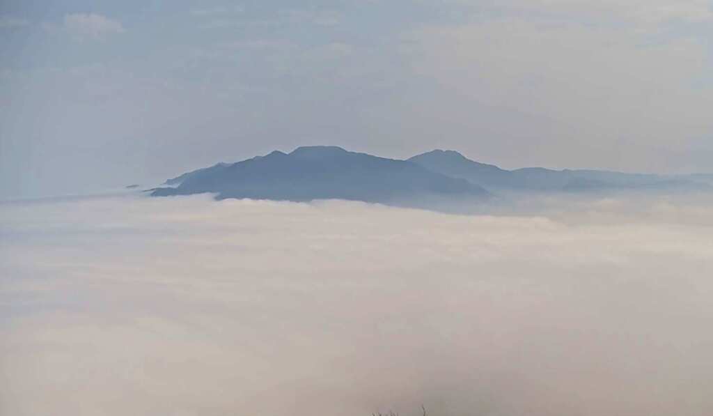 ▲觀音山雲海，氣象萬千(即時影像畫面)