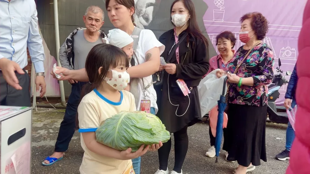 劉美芳今日傍晚5點半在民權路服務處門口發放新鮮高麗菜,里民朋友們只要憑兩張114年1月、2月、3月實體統一發票,就可以領取一顆新鮮高麗菜回家