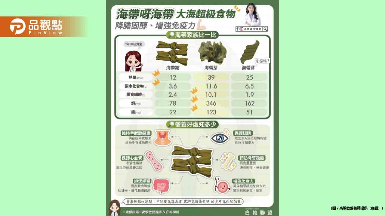 海帶呀海帶大海裡的超級食物 你最愛吃哪種?