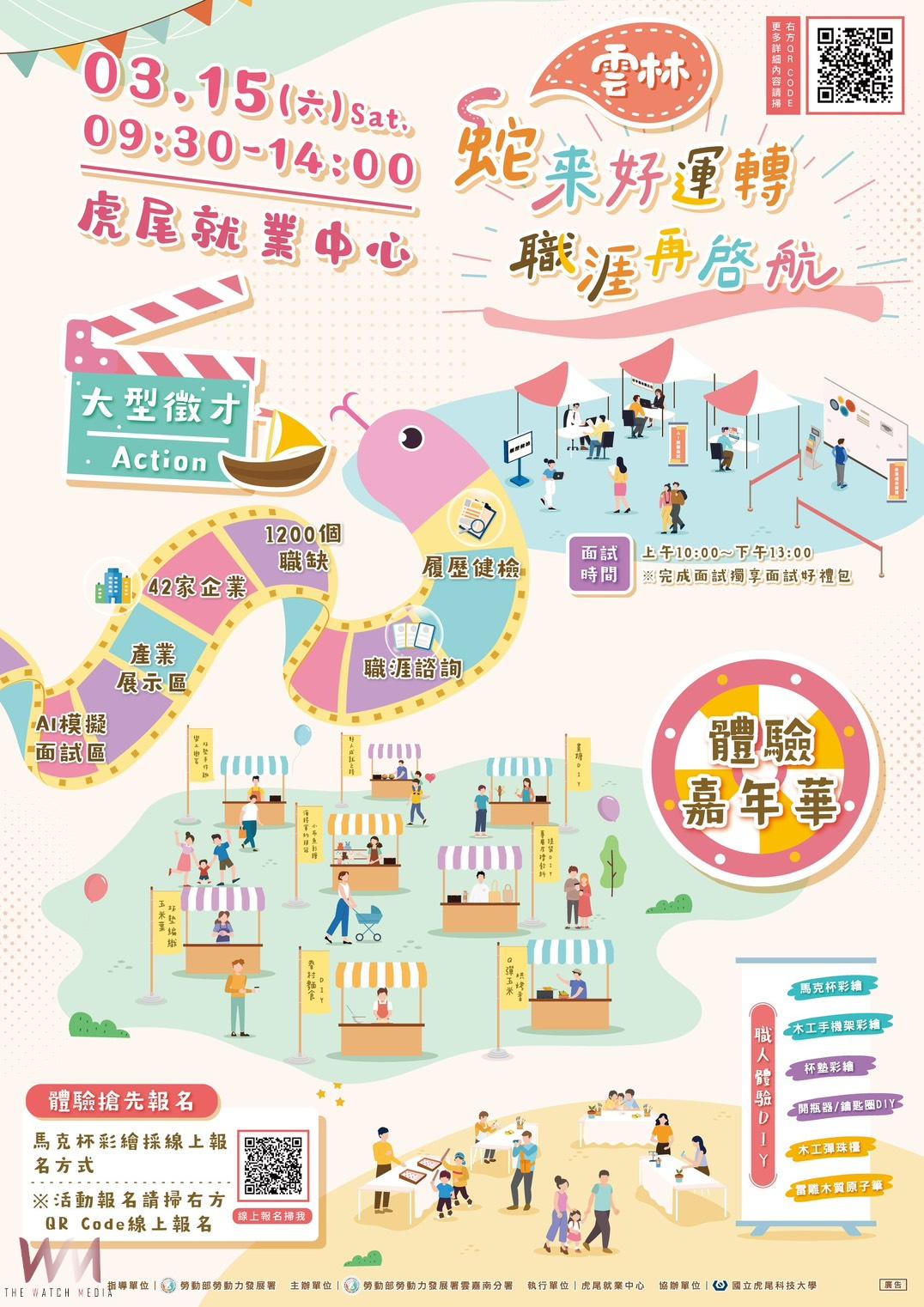 雲林首場徵才嘉年華會超過1200個職缺 15日虎尾就業中心盛大登場 - https://www.watchmedia01.com
