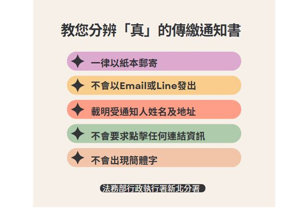 電子郵件或line寄傳繳通知書 行政執行署提醒攏是假的 204 cnews204250314a11
