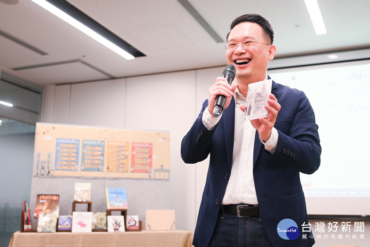 桃園市副市長蘇俊賓出席「2025年桃園市立圖書館法語月推廣活動暨書暢桃園市集」時致詞。<br /><br /> 