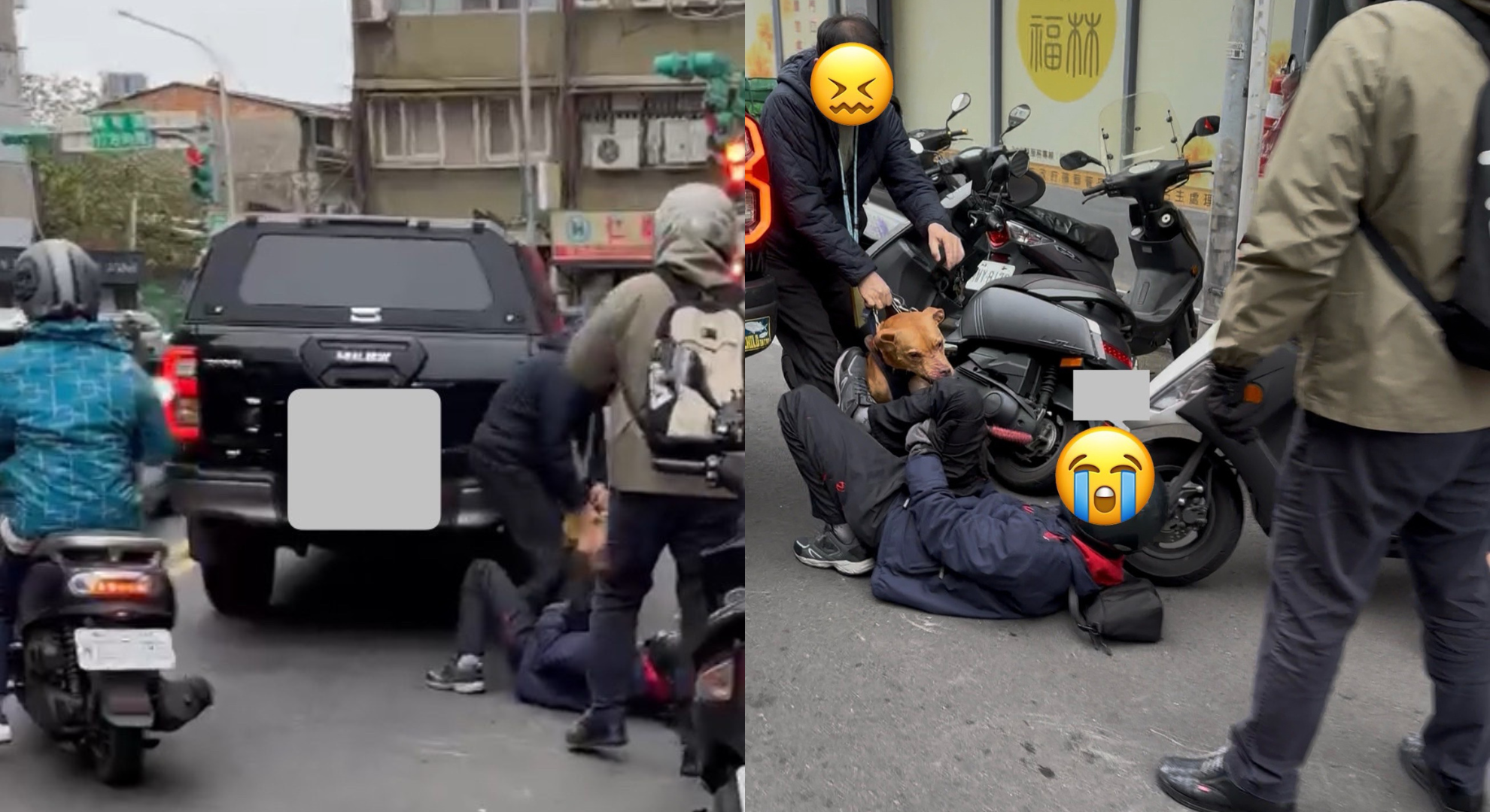 是同隻比特犬！等紅燈再度跳窗咬人騎士「腿遭咬拖行」痛苦哀嚎