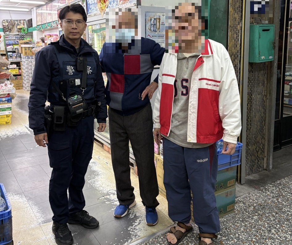 ▲圖說:廖姓老翁一周兩次迷途,卻總能走進大誠分駐所求助 (圖/台中市政府 提供)