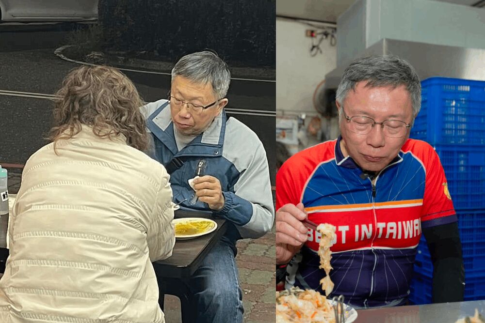 「柯文哲」現身羊肉湯攤? 網友驚呼:阿伯越獄喔 211 照片來源:爆廢公社截圖、柯文哲臉書截圖