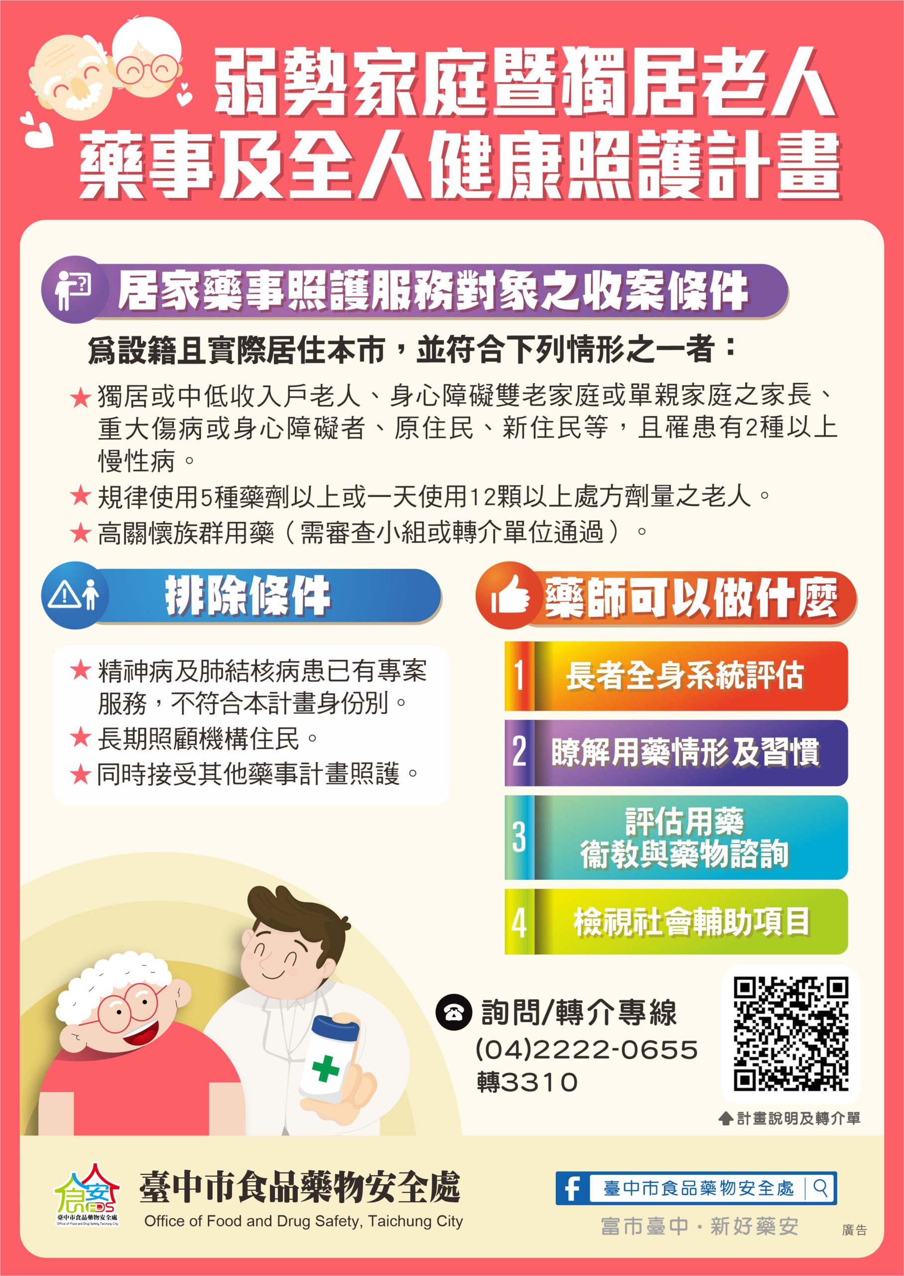 台中市府攜手藥師守護市民健康　暖心到宅用藥關懷近2萬人次