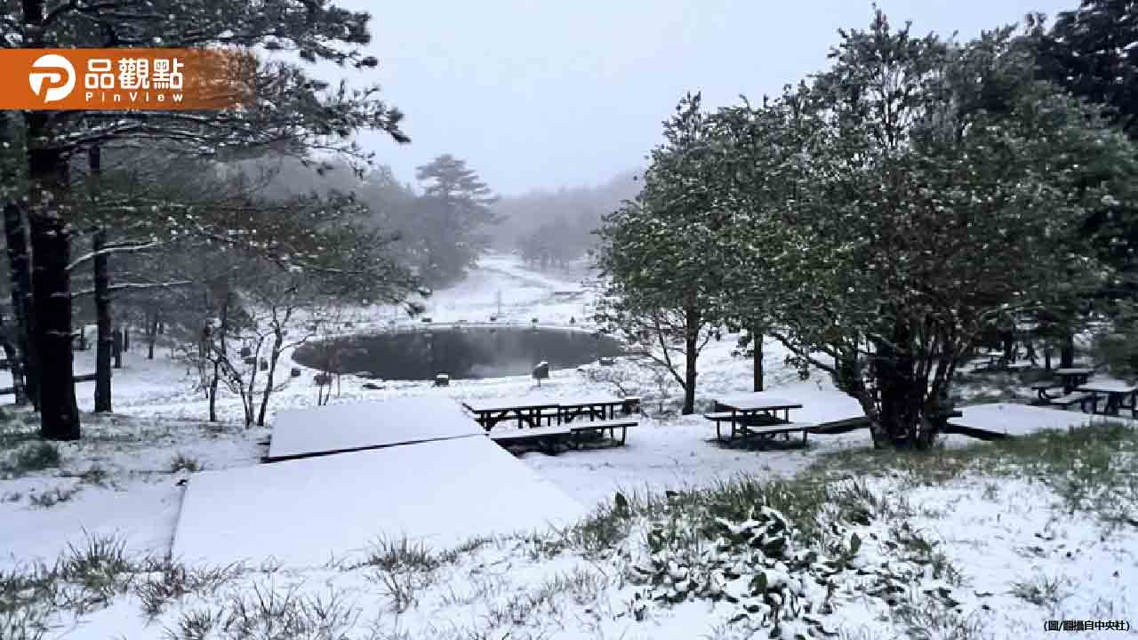 冷氣團發威三月雪!玉山、合歡山、梨山變銀白世界