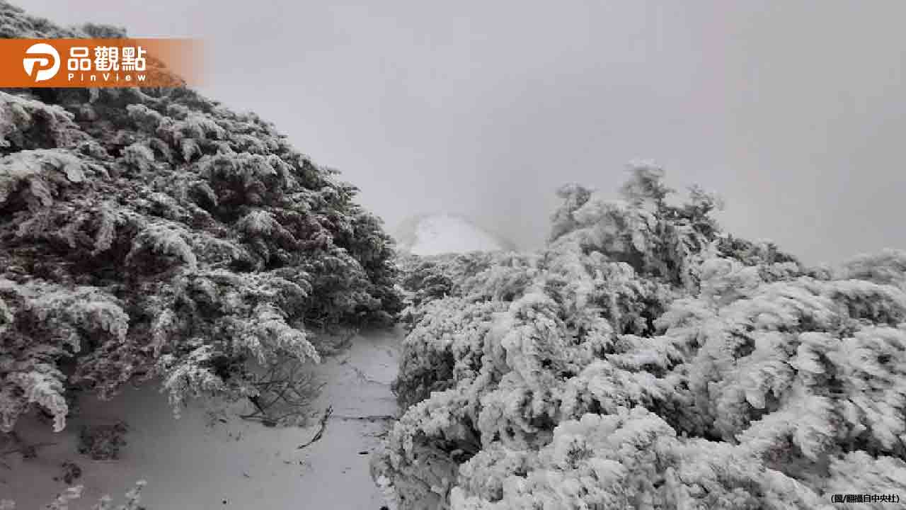 超美!合歡山飄3月雪持續下!積雪達11.5公分