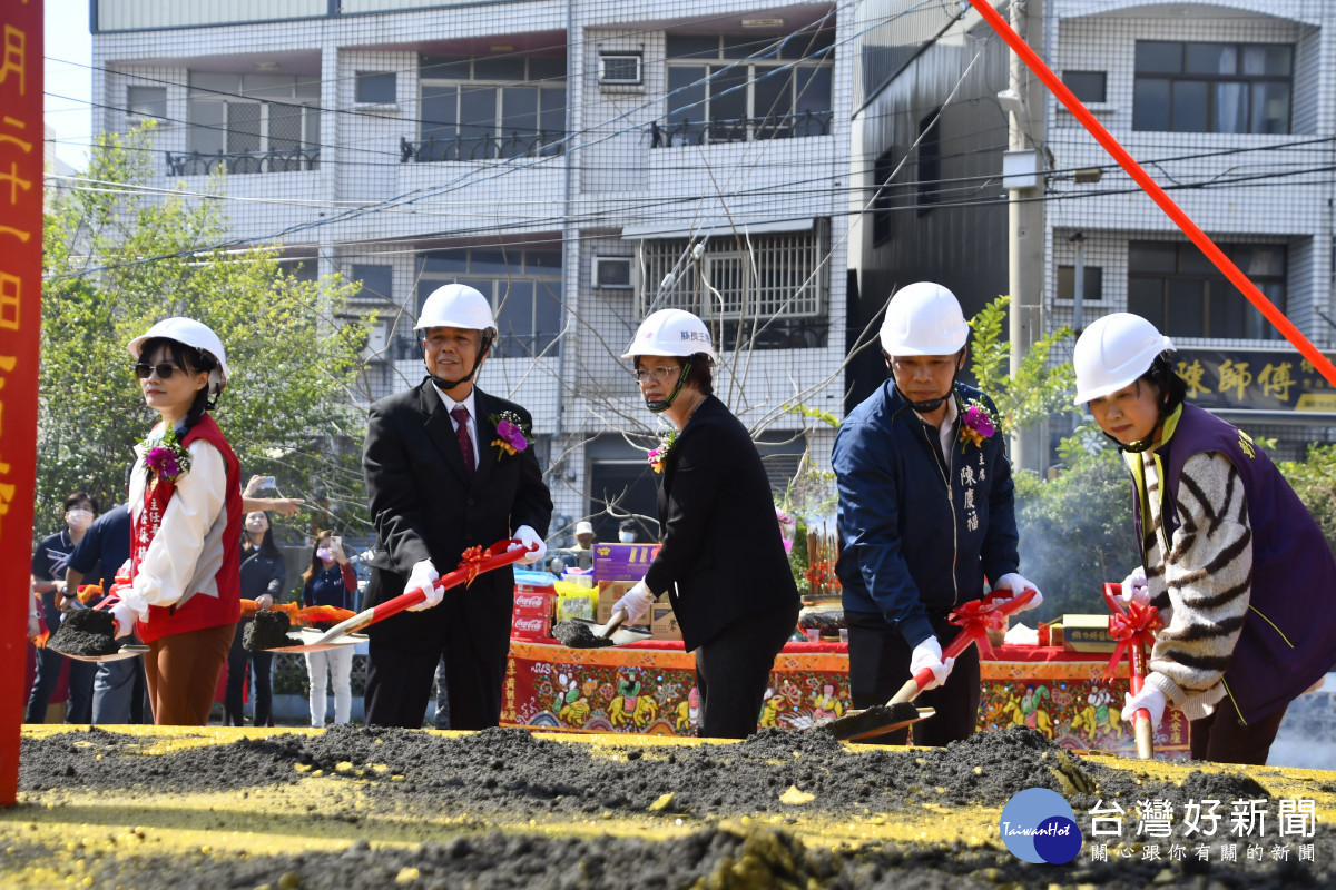 挹注7,800萬，彰化社頭「綜合社福大樓」開工動土。圖／記這鄧富珍翻攝