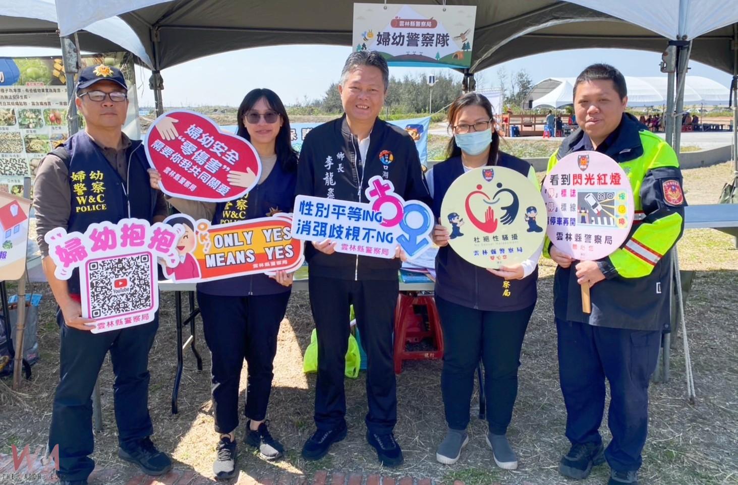 （有影片）／縣警局北港分局參與植樹節活動　宣導防詐與交通安全守護民眾平安