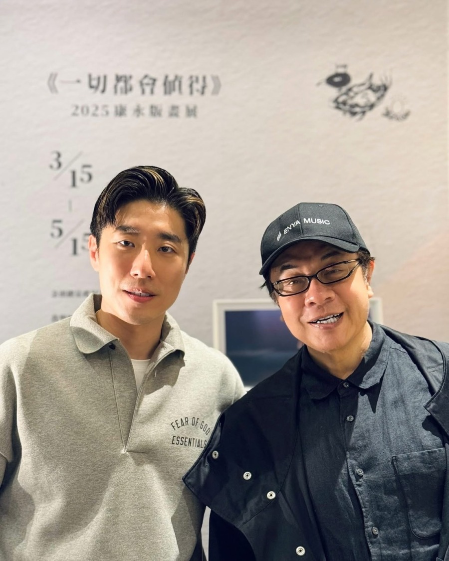 蔡康永(右)與潮洋行主理人Jin因辦展相識,Jin稱讚他充滿智慧又溫暖。 (圖/潮洋行 提供)