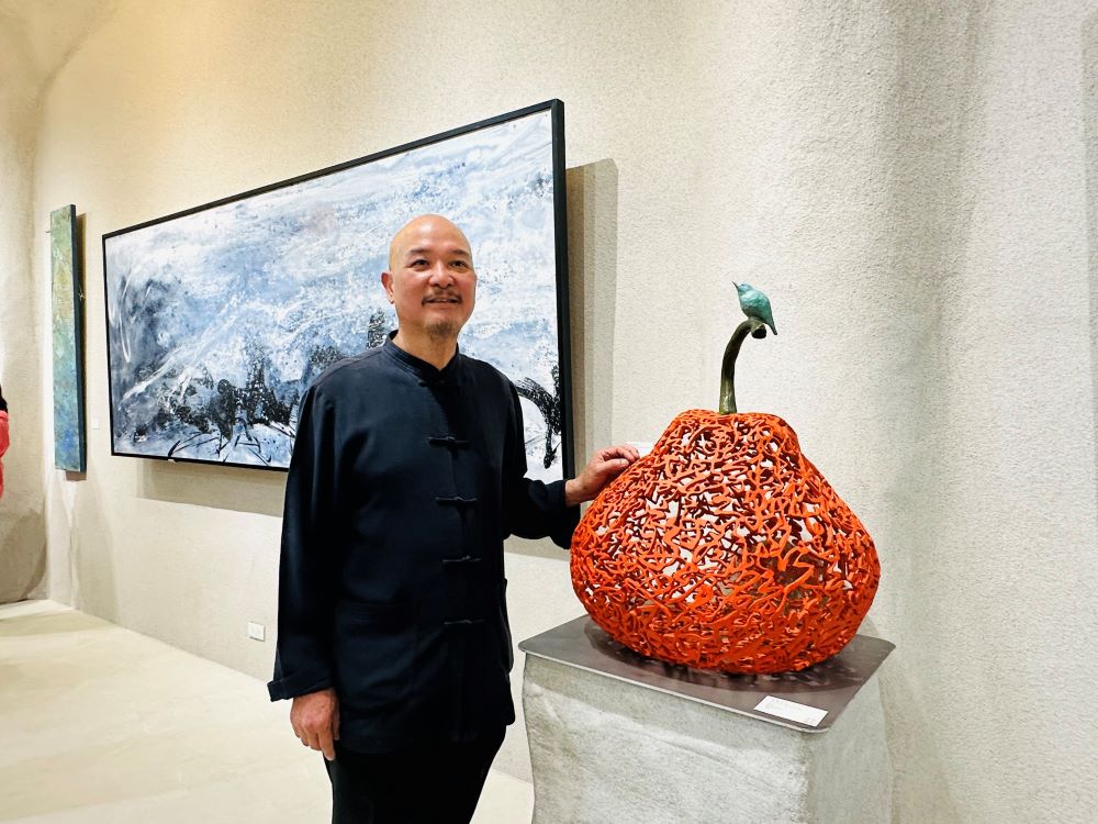 許文融美術館展現許文融老師的藝術創作。(圖/記者林均和攝)