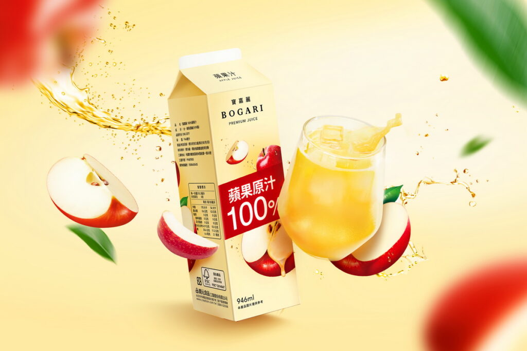 BOGARI寶嘉麗100%純果汁，為星級飯店與連鎖餐飲業者首選