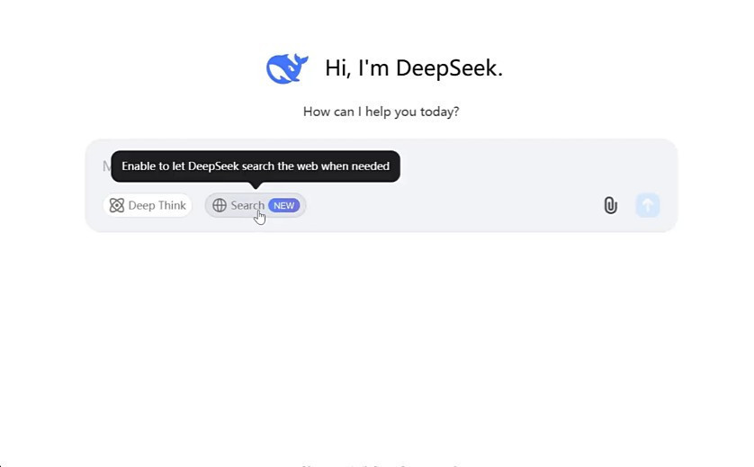 DeepSeek使用介面。（圖／翻攝自X（舊稱Twitter）社群帳號自DeepSeek ）