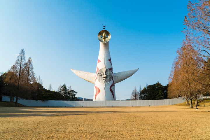 EXPO 2025大阪萬博即將於04/13開幕,是全球矚目的盛會;圖為萬博紀念公園矗立的太陽之塔。 圖示:太平洋旅行社/提供