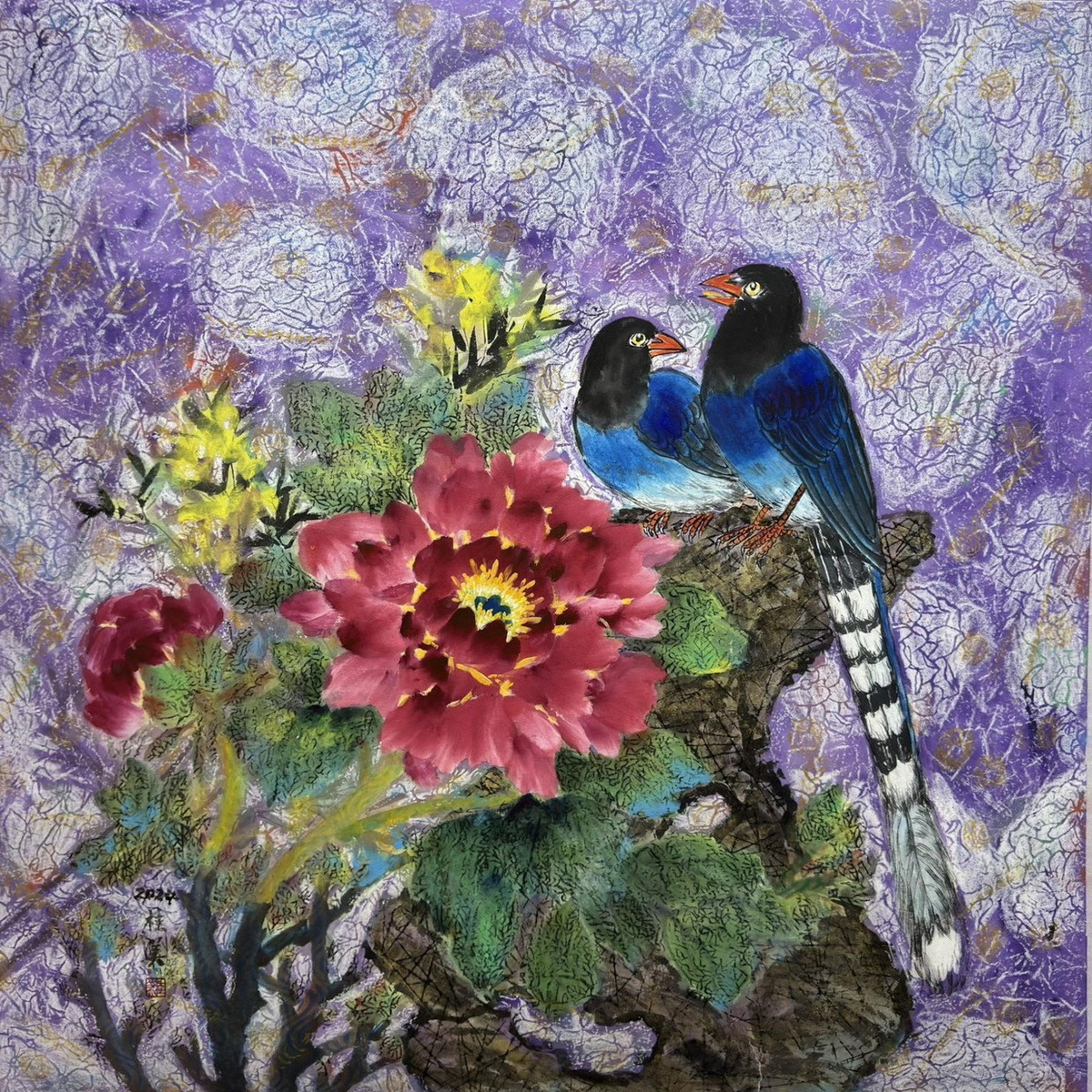 本土藝術家劉桂美老師「綻‧藝術的饗宴」畫展於福容桃園展出。