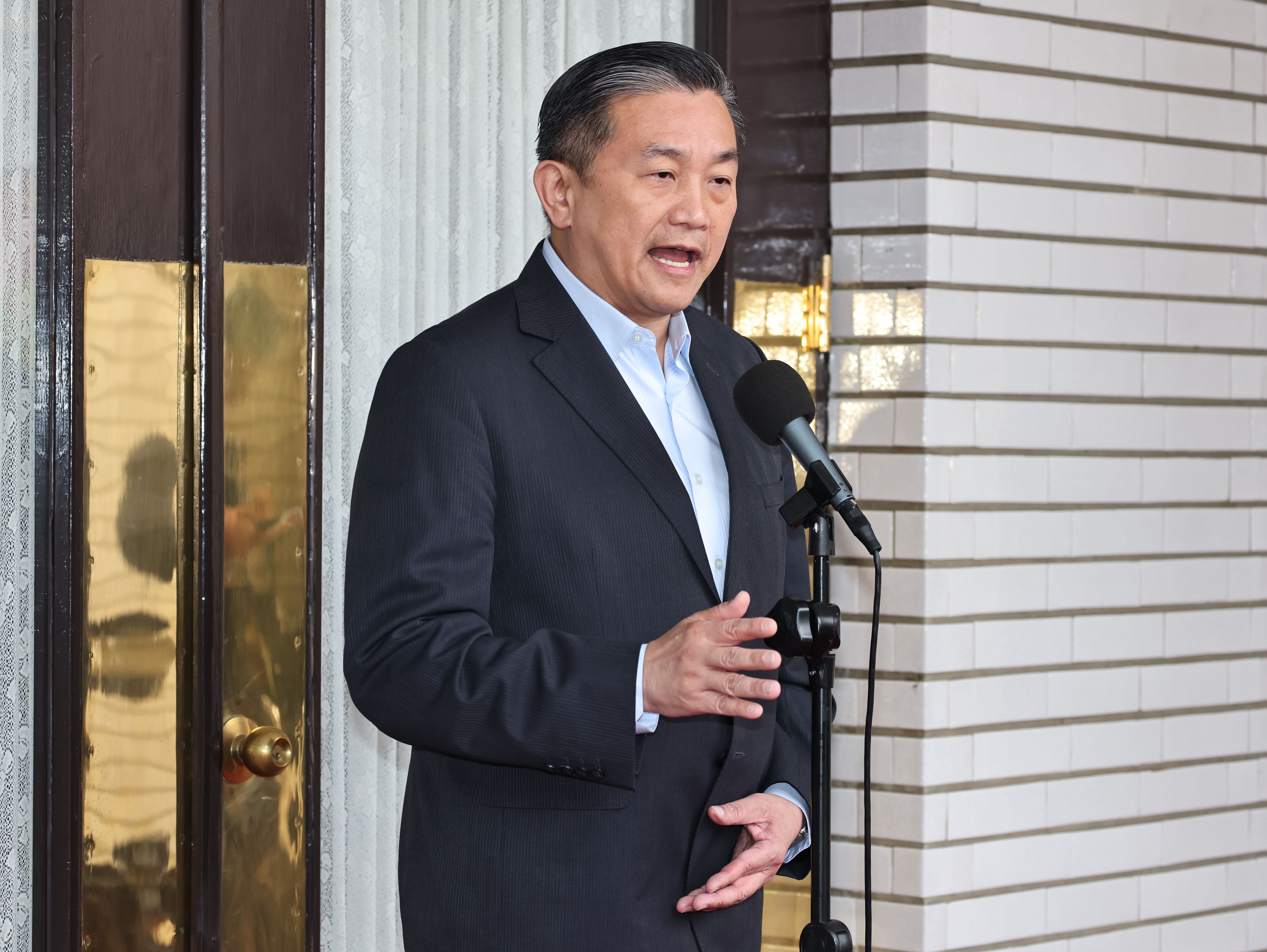 王定宇27日表示,翁曉玲將經濟部的「民生必需品短缺時期配給配售辦法」跟農業部的「戰時糧食配送站地圖」混淆。資料照片/林啟弘攝