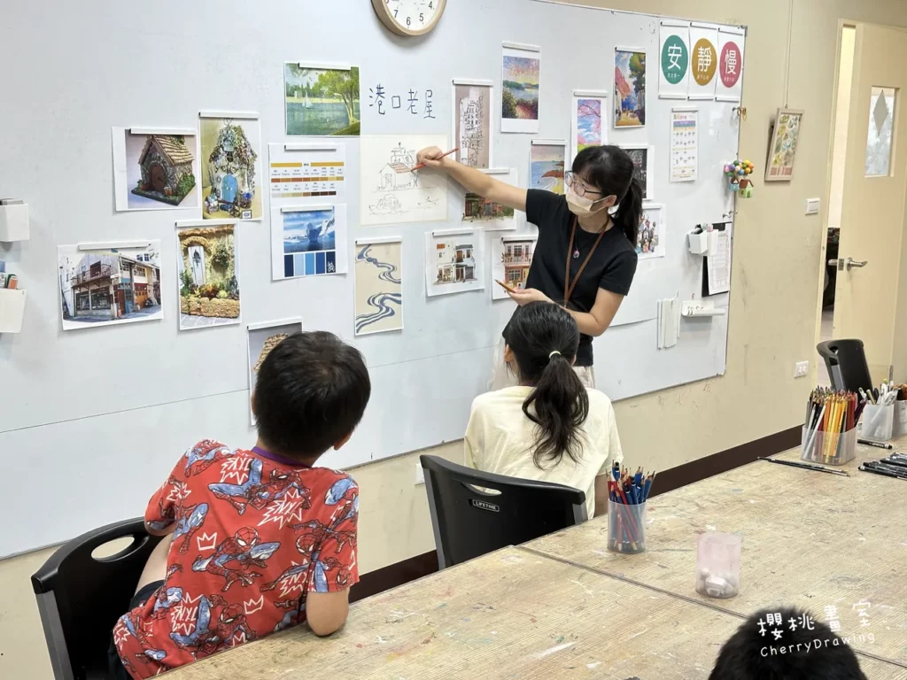 櫻桃老師對美術教育充滿熱情,將於2025年4月3日至4月30日舉辦「星光放映室・兒童畫展」