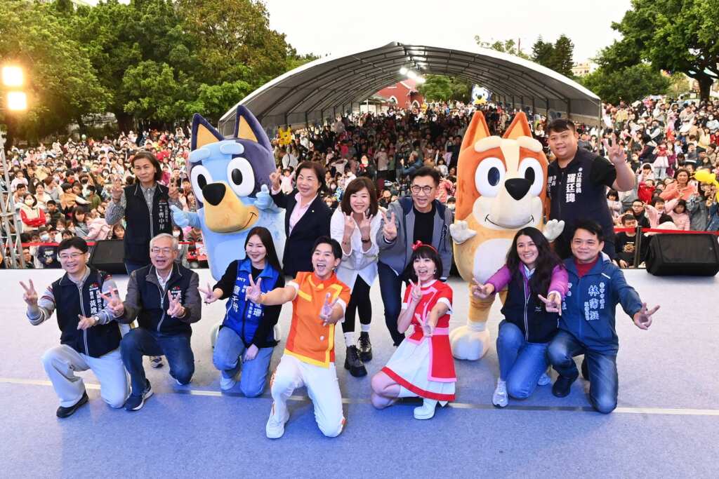 ▲由新聞局主辦的台中親子音樂季每年都規劃不同主題活動，今年首度邀請超人氣狗狗「妙妙犬布麗」，妹妹「賓果」也一同現身帶來精彩演出，還有最受兒童喜愛的YOYO家族哥哥姐姐LIVE秀。（記者張玉泰攝）