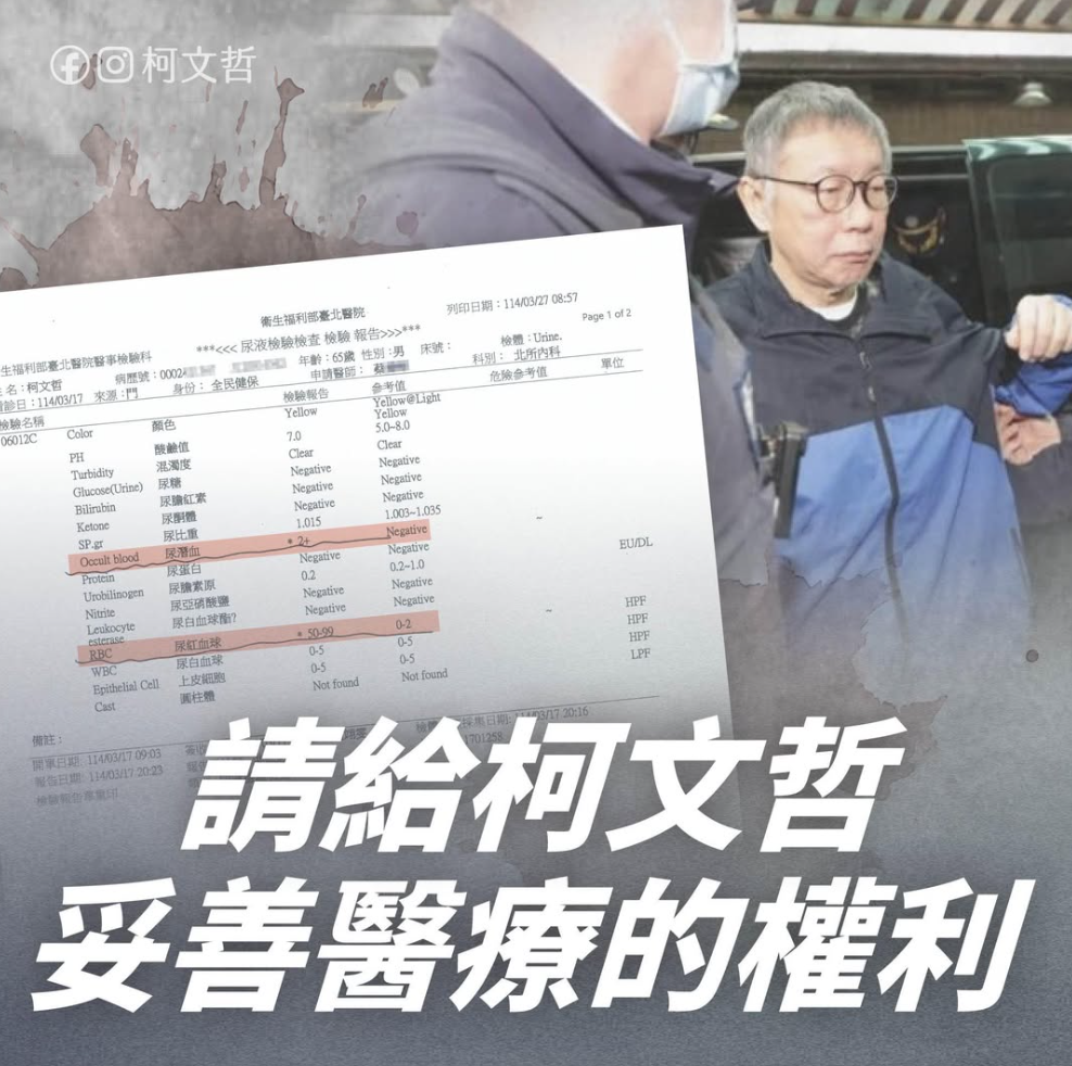 收押是否踰越底線? 柯文哲健康風險引爆北所處置爭議