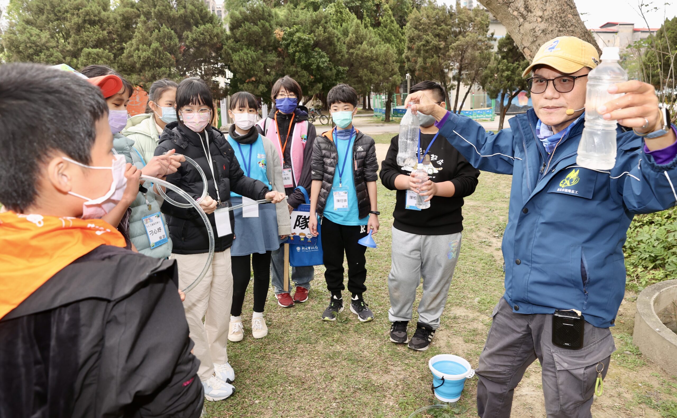 《圖說》小局長們學習如何節約用水，認識水資源的珍貴及現況，並將這些「水」知識化作實際的環保行動。〈環保局提供〉