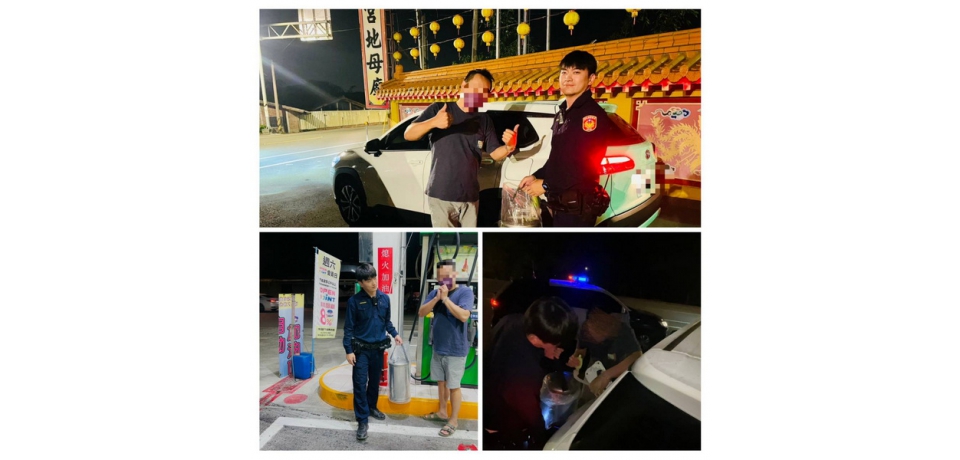 深夜車輛無油返家 斗南警暖心助人