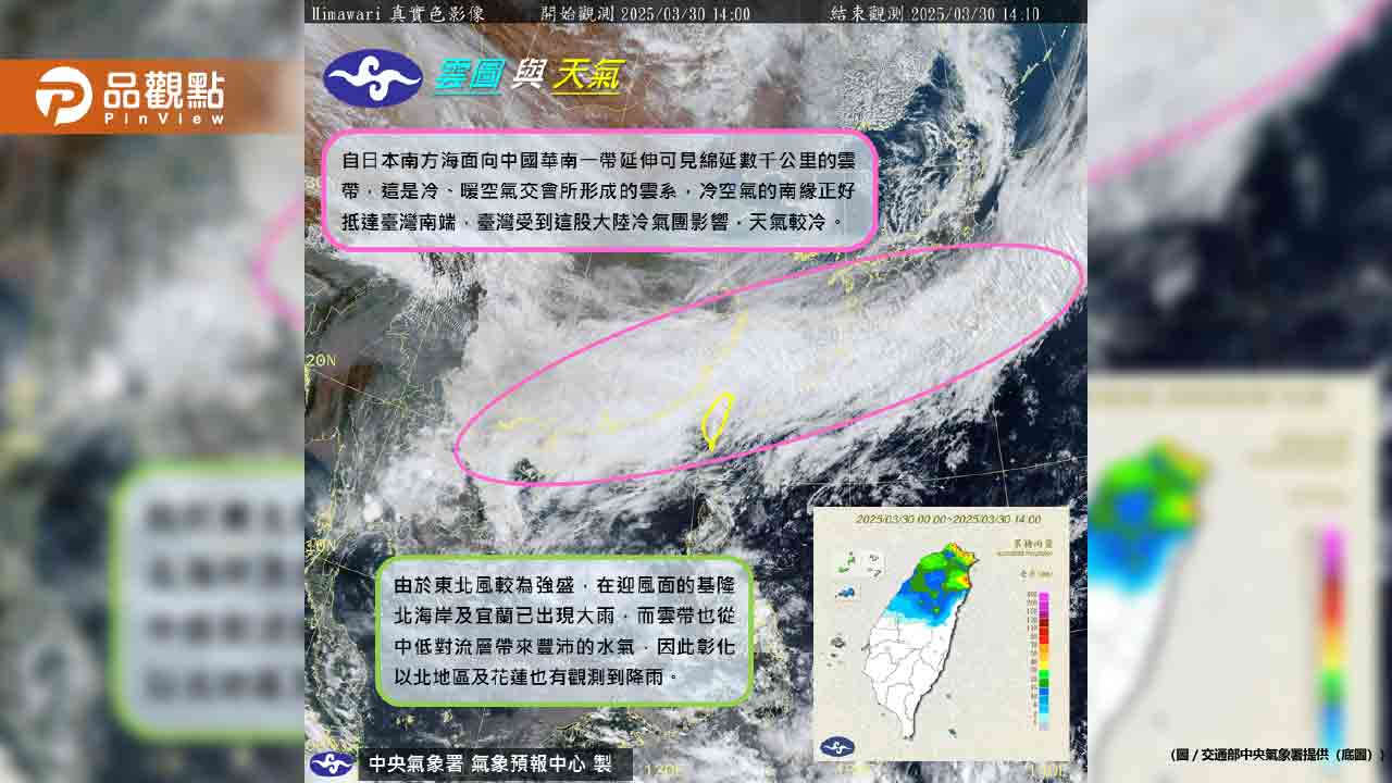 冷氣團急凍濕又冷!大雨要狂下6天 清明天氣看這