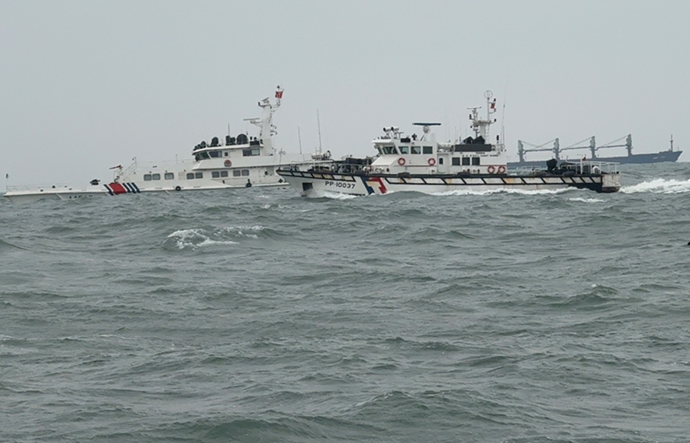 中國男橡皮艇企圖偷渡 4艘中國海警船再侵擾馬祖 222 CNEWS204250401a01