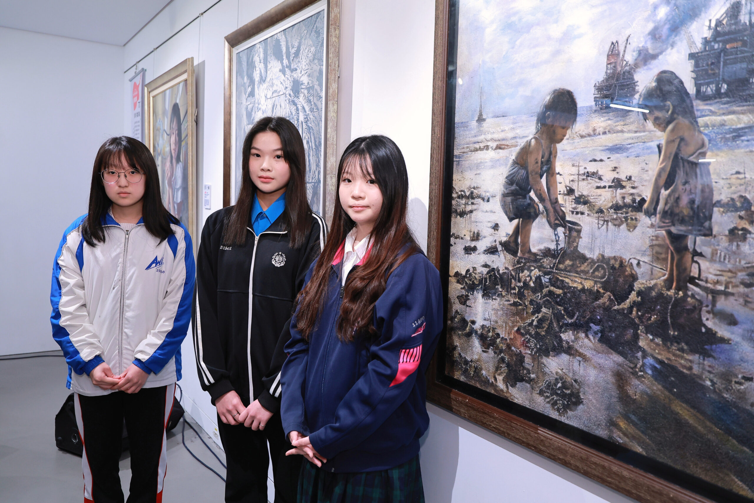 全國學生美術比賽優勝作品巡迴展在基隆獲獎高中生受邀分享