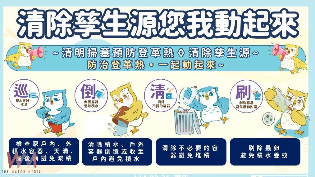 清明連假防疫提醒 中市衛生局呼籲民眾防範蚊蟲叮咬 - https://www.watchmedia01.com