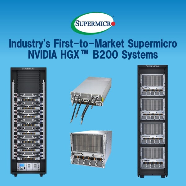 業界首個上市 Supermicro NVIDIA HGX™ B200 系統,MLPerf® Inference v5.0 結果展現人工智能效能領導者