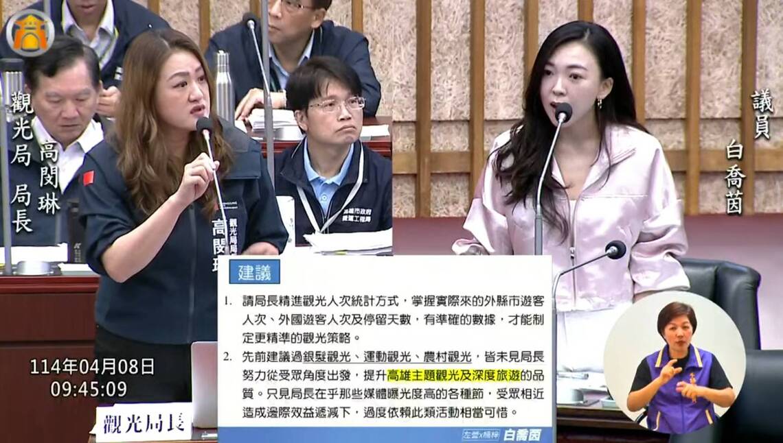 漾新聞|觀光人次灌水?白喬茵質疑市府數據失真轟自嗨