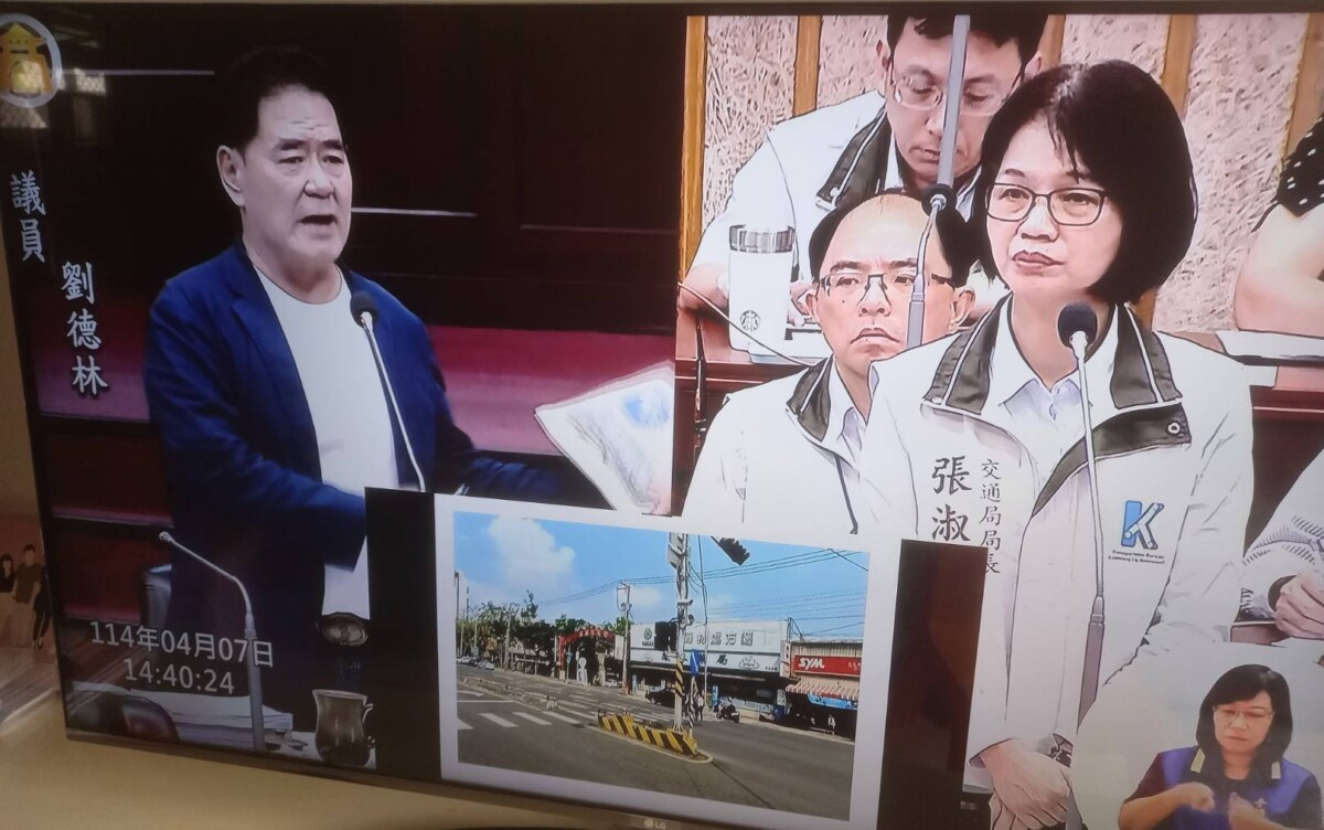 ▲圖說:市議員劉德林質詢交通局指日人魂斷異鄉,重創台灣及高雄的觀光形象。( 記者李堂安翻攝)