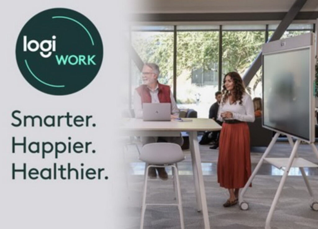 Logitech 推出全新 Logi Work 智慧辦公理念,同步發表多款包括 Rally Board 65全功能視訊協作觸控螢幕的重磅新品,打造「更智慧、更快樂、更健康」的現代工作體驗。