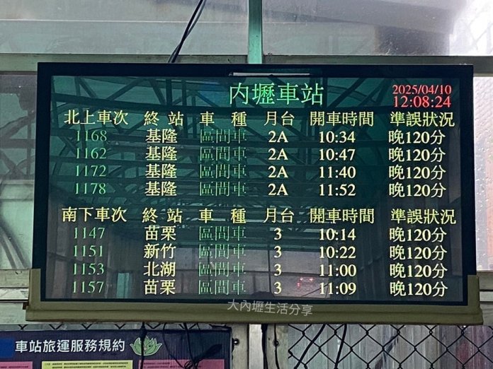 內壢站至富岡站恢復雙線通車 台鐵:比照颱風退費 66 489784279 1061776772668994 1030739362736402365 n
