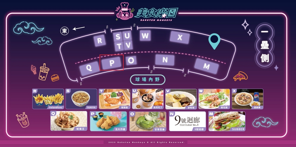 ▲樂天桃園棒球場的美食樂園。(圖/業者提供)
