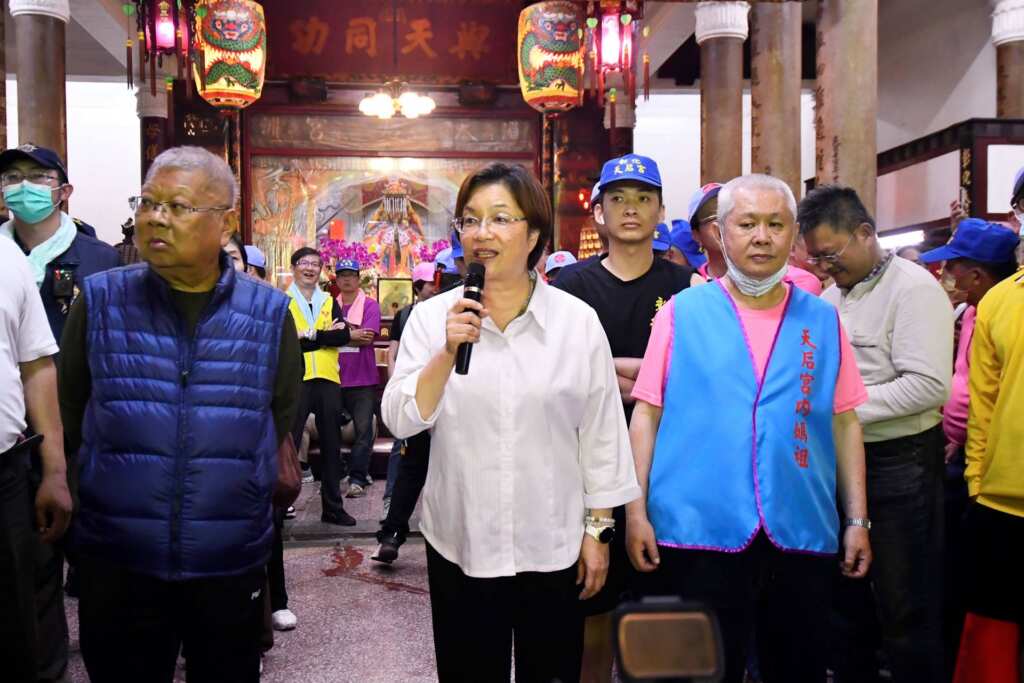 ▲彰化縣長王惠美感謝大甲鎮瀾宮媽祖來到彰化賜福鄉親，相信在媽祖的庇佑下，今年大家都會平安順遂、心想事成。（彰化縣政府提供）