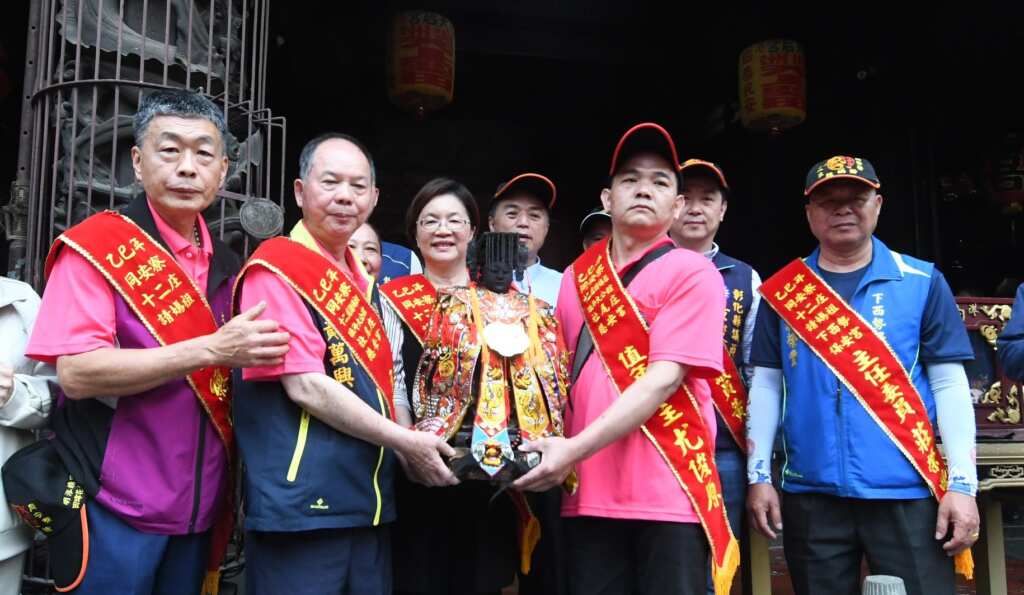 ▲彰化縣長王惠美表示，「同安寮十二庄請媽祖」於民國103年登錄為彰化縣民俗無形文化資產，傳承至今近200年歷史。（記者林明佑翻攝）