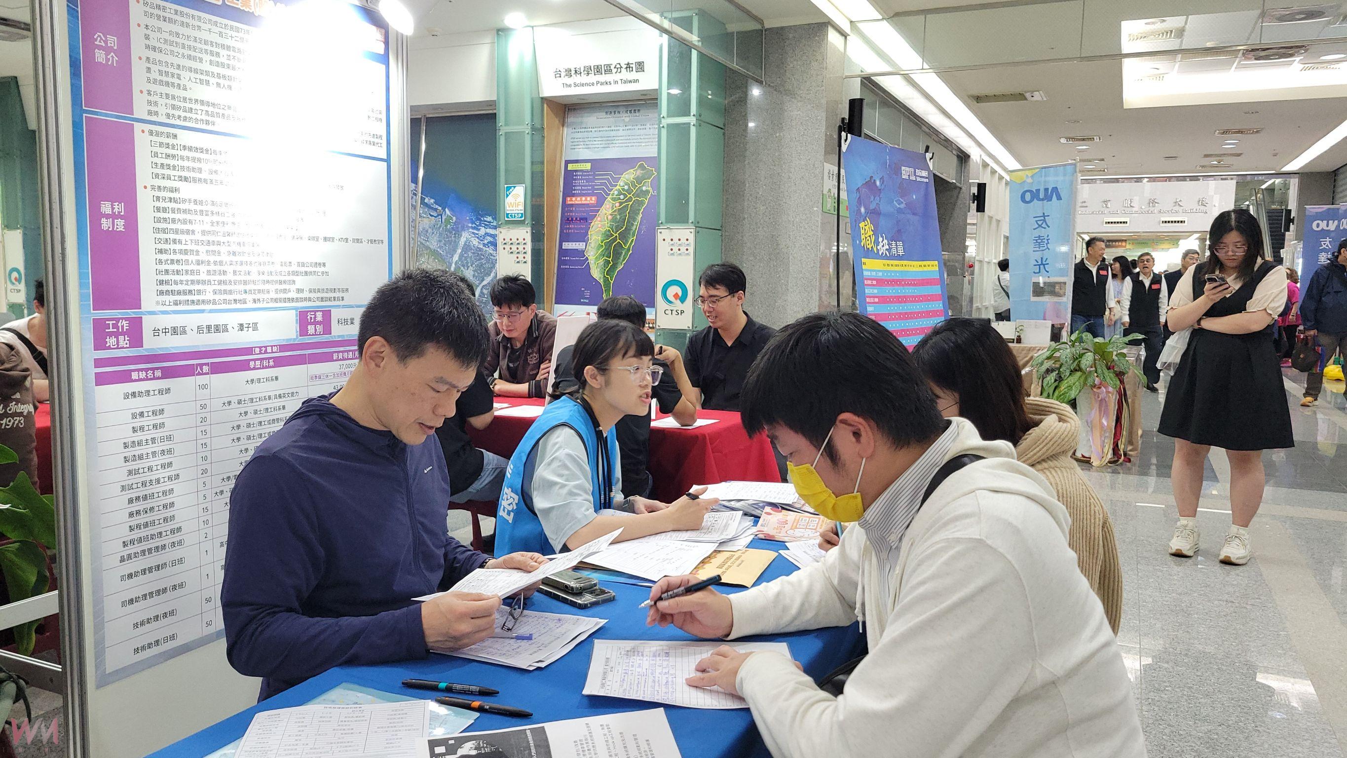 助青年畢業即就業!中市府與中科聯合徵才23家廠商 媒合率達7成 - https://www.watchmedia01.com