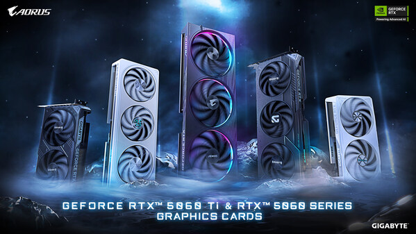 技嘉正式推出 RTX™ 5060 Ti 和 5060 顯示卡,先進散熱方案提升遊戲與 AI 體驗