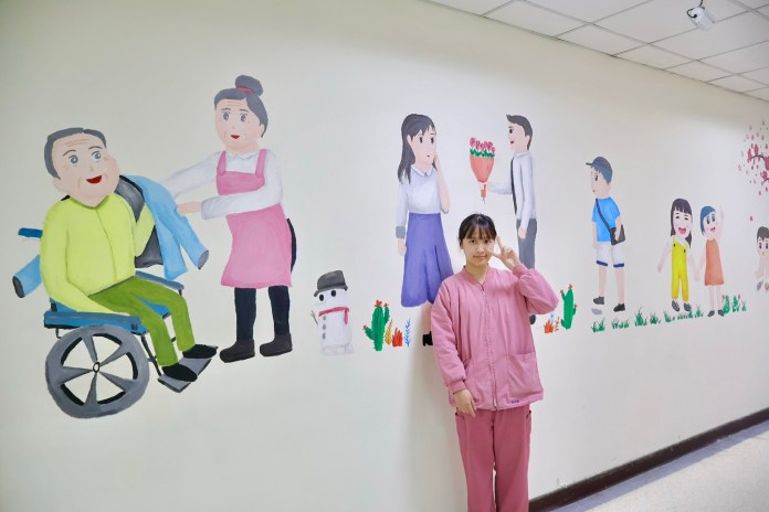 北榮桃園分院護理師變身小畫家 用溫暖色彩療癒病患心靈 72 1 A2 0