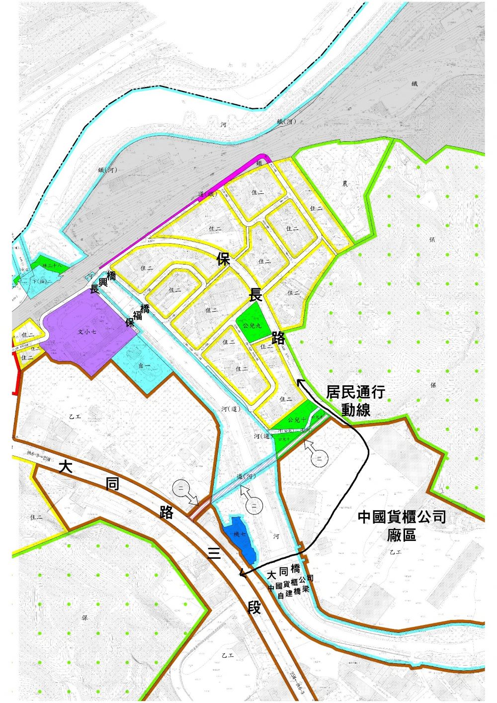 《圖說》保長里新闢10公尺寬聯外道路變更案,納入汐止三通第二階段。〈城鄉局提供〉