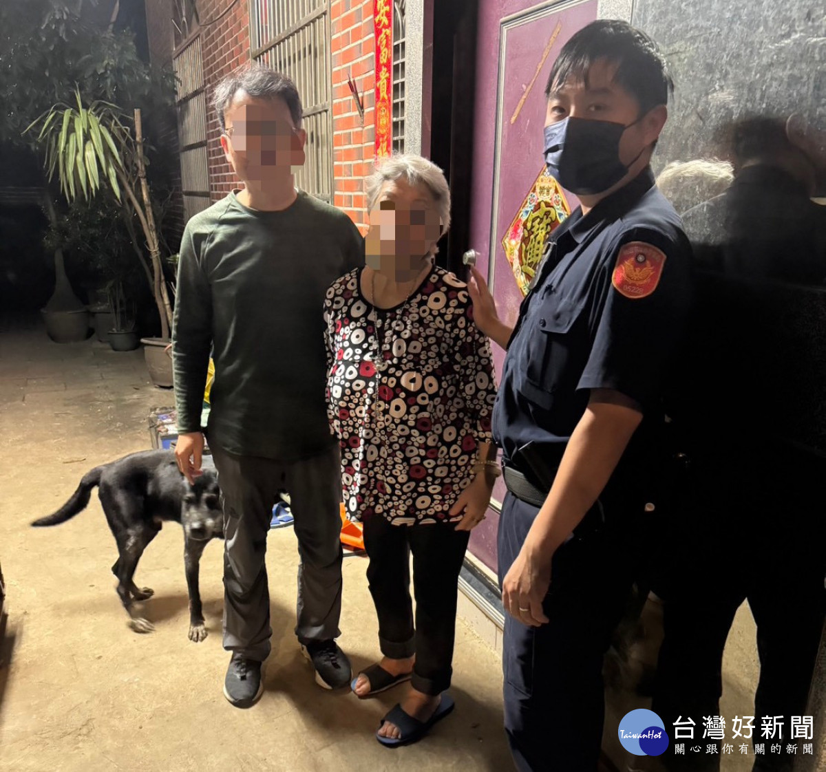 老婦獨自離家找媽媽迷途，楊梅警暖心關懷協助返家。