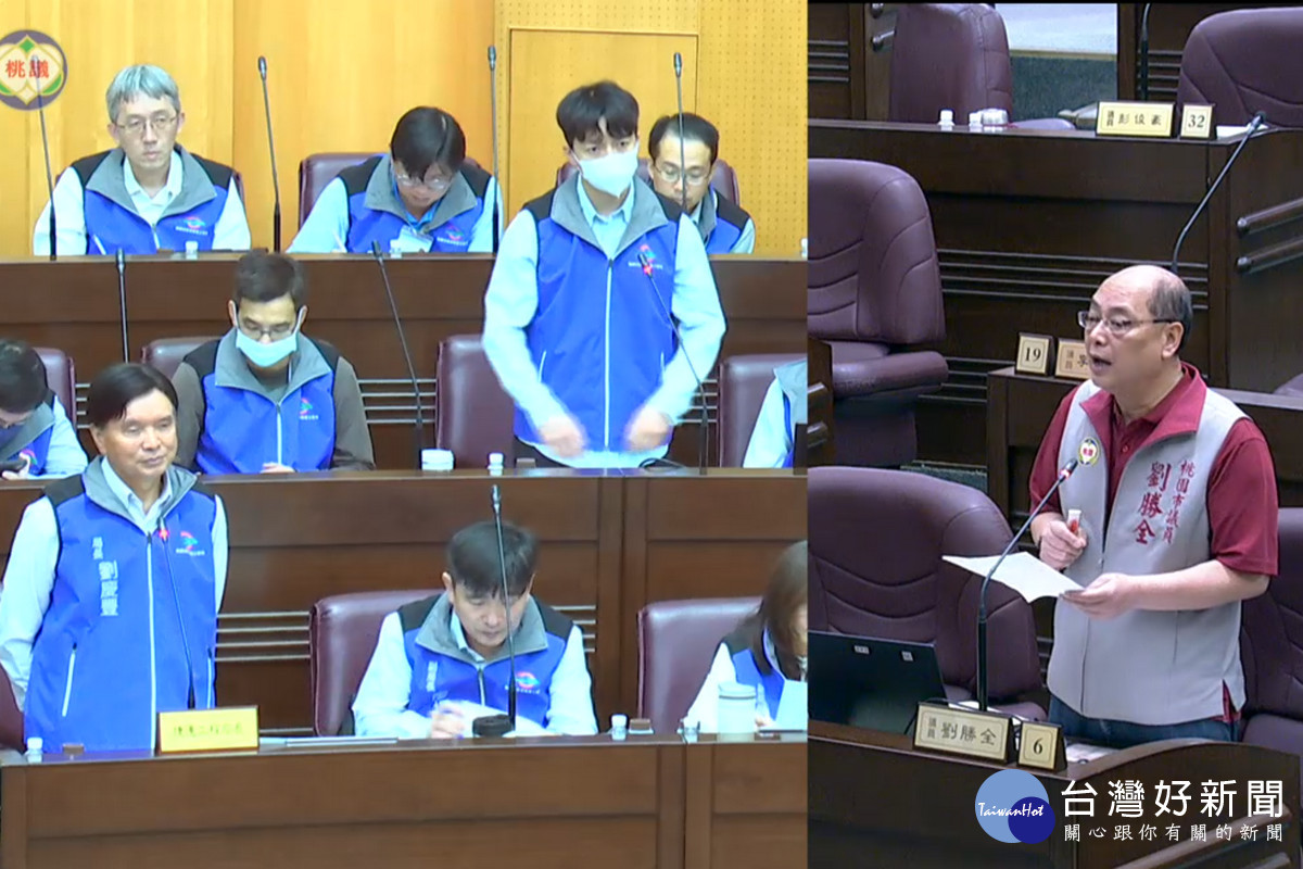 針對桃園捷運建設,桃園市議員劉勝全質詢捷工局長劉慶豐。