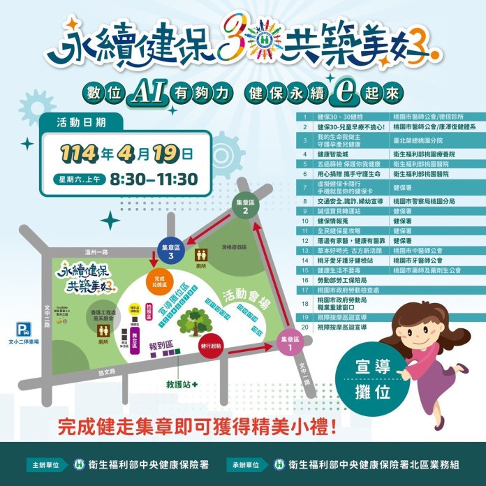 桃療邀你4/19參加健走活動 體驗AI智慧檢測守護健康 68 S 32104478
