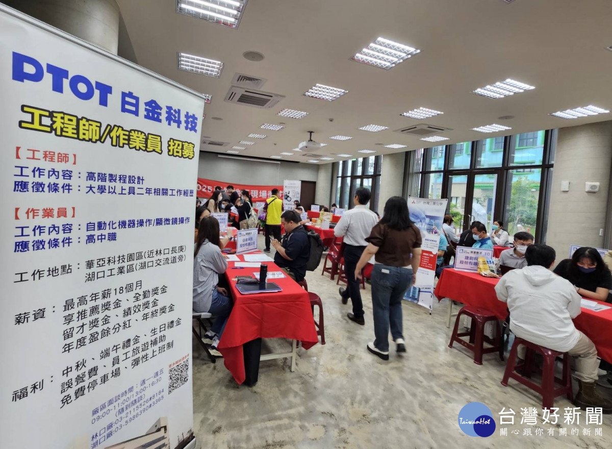 現場15家廠商、提供567個工作機會。