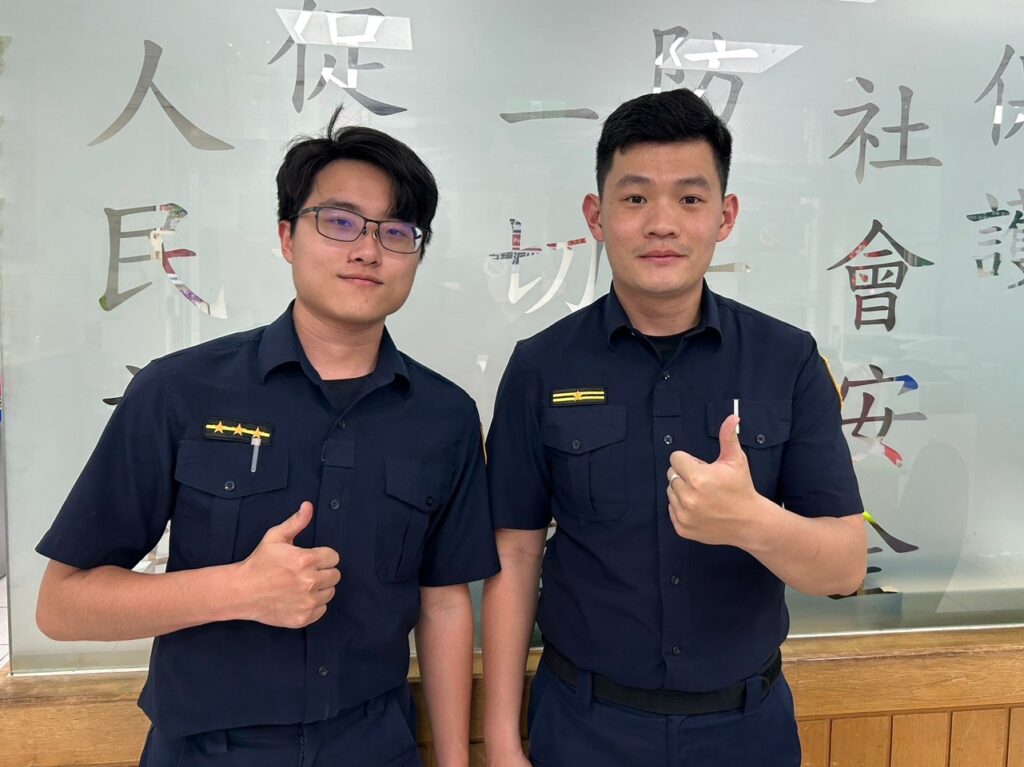 瑞士夫妻環島胎壓不足  百福暖警協助安心上路