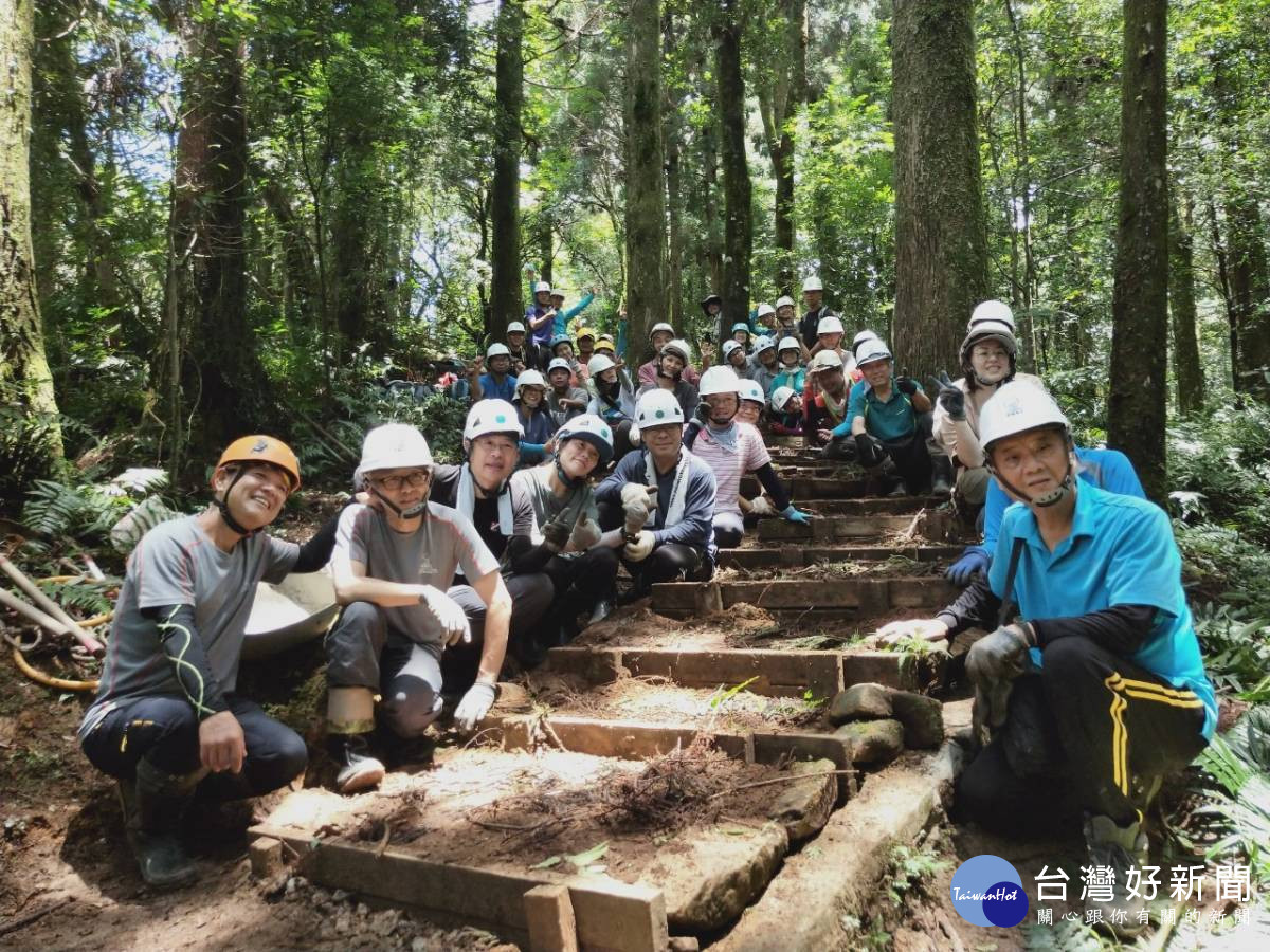 步道志工完成步道（攝影：林業保育署新竹分署提供）